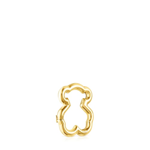 Argola grande Hold urso em Ouro