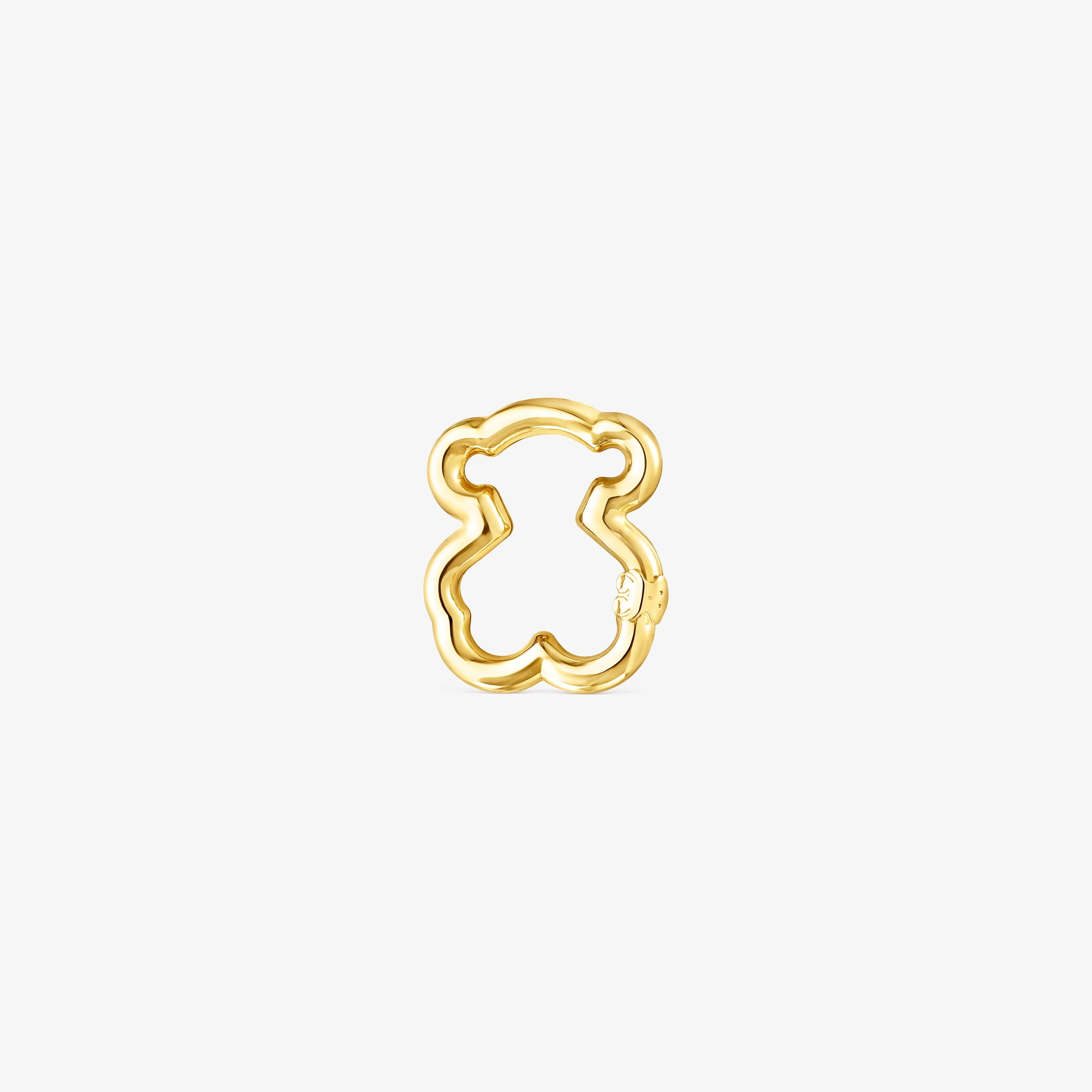 Small 18K solid gold Hold Bear Ring
