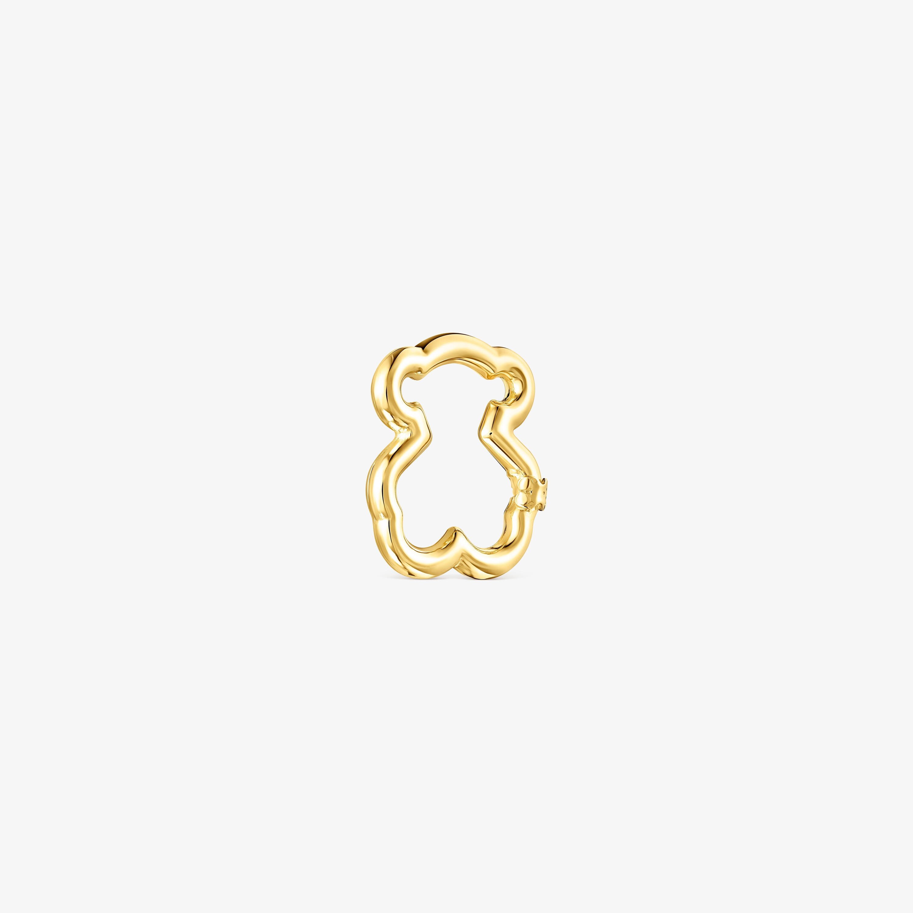 Small 18K solid gold Hold Bear Ring