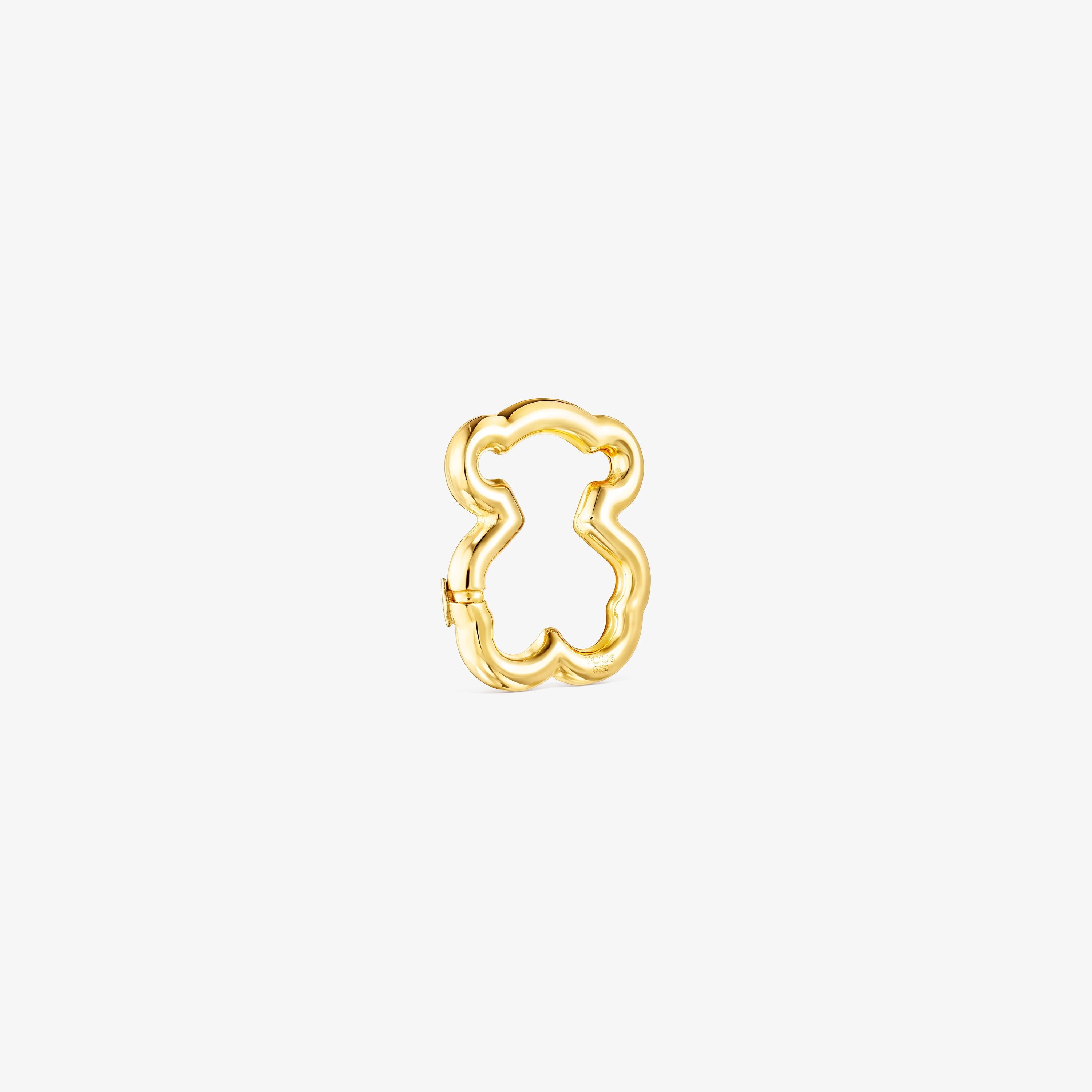 Small 18K solid gold Hold Bear Ring