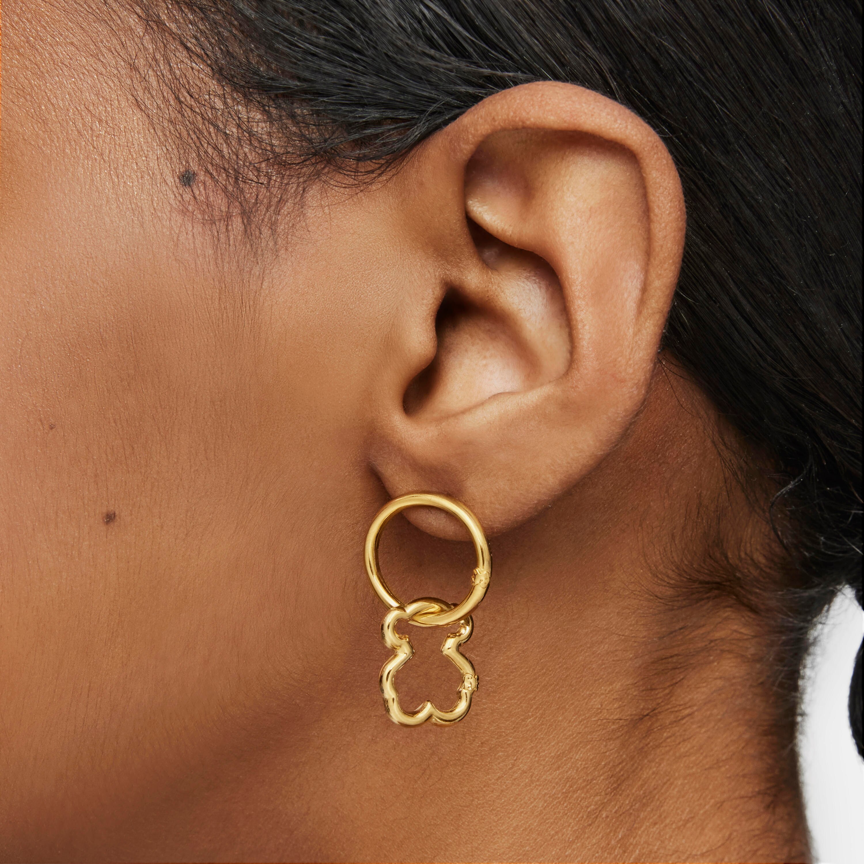 Small 18K solid gold Hold Bear Ring