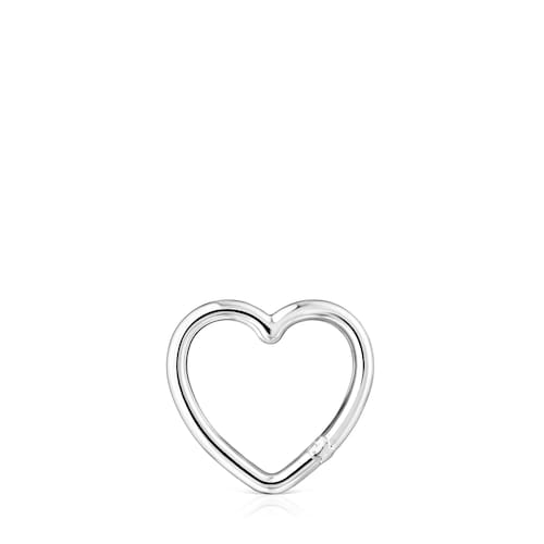 Średniej wielkości brelok Hold wykonany ze srebra z motywem serca image number 0