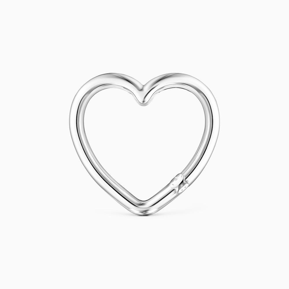 Anilla grande coraz&oacute;n de plata Hold