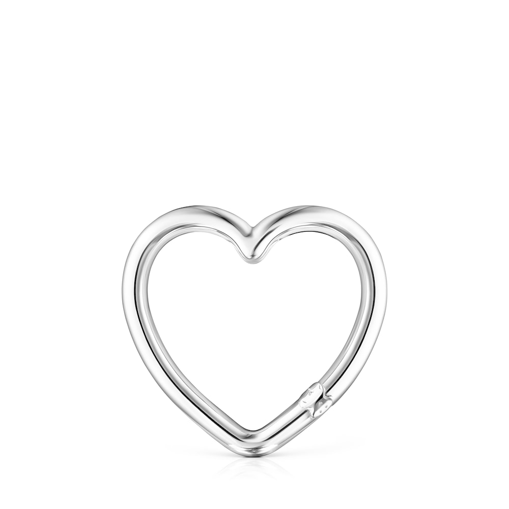 Anilla grande Hold corazón de Plata image number 0