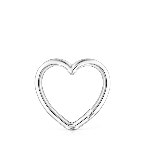 Anilla grande corazón de plata Hold image number 0