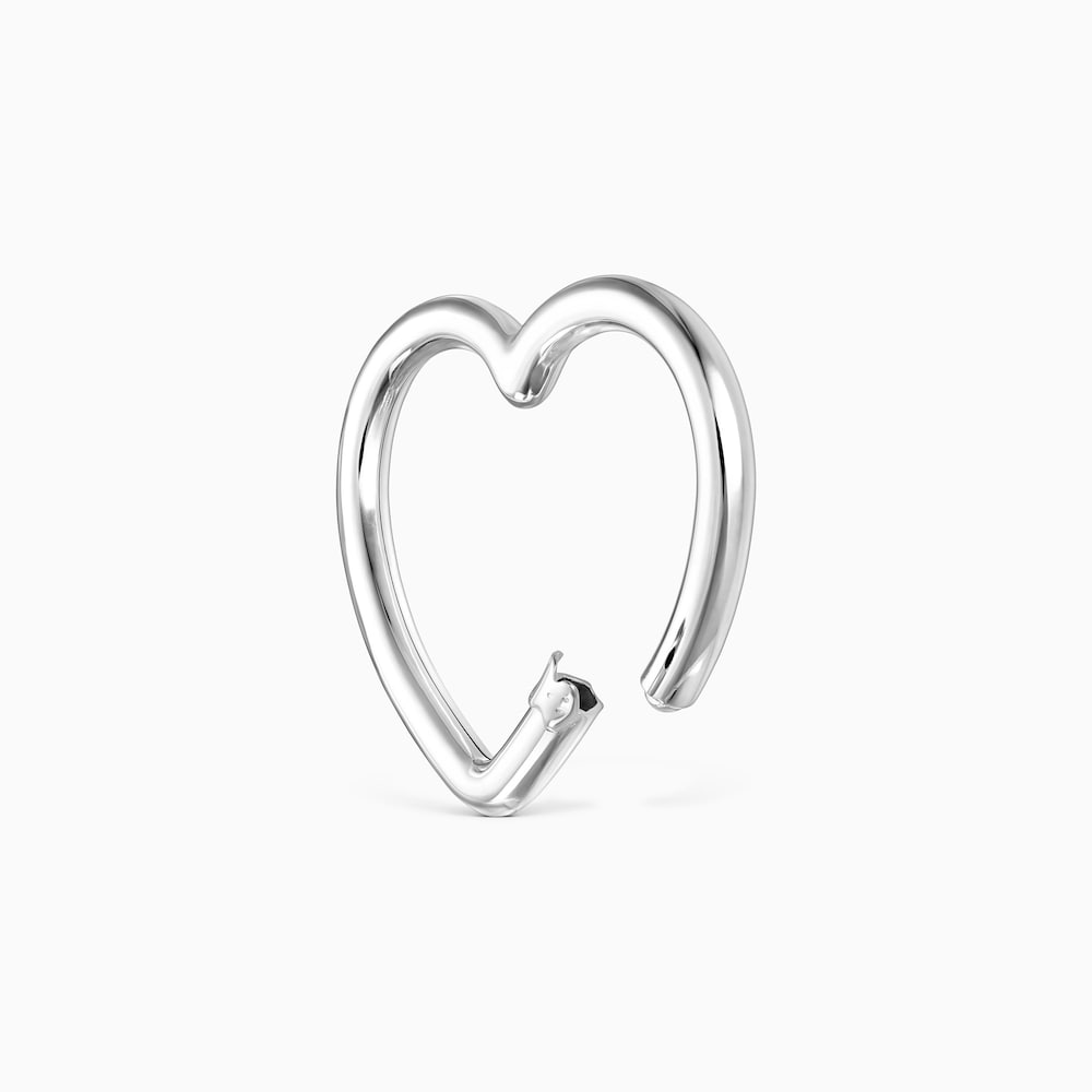 Anilla grande coraz&oacute;n de plata Hold