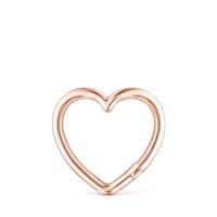 Large Hold heart Ring in Rose Vermeil