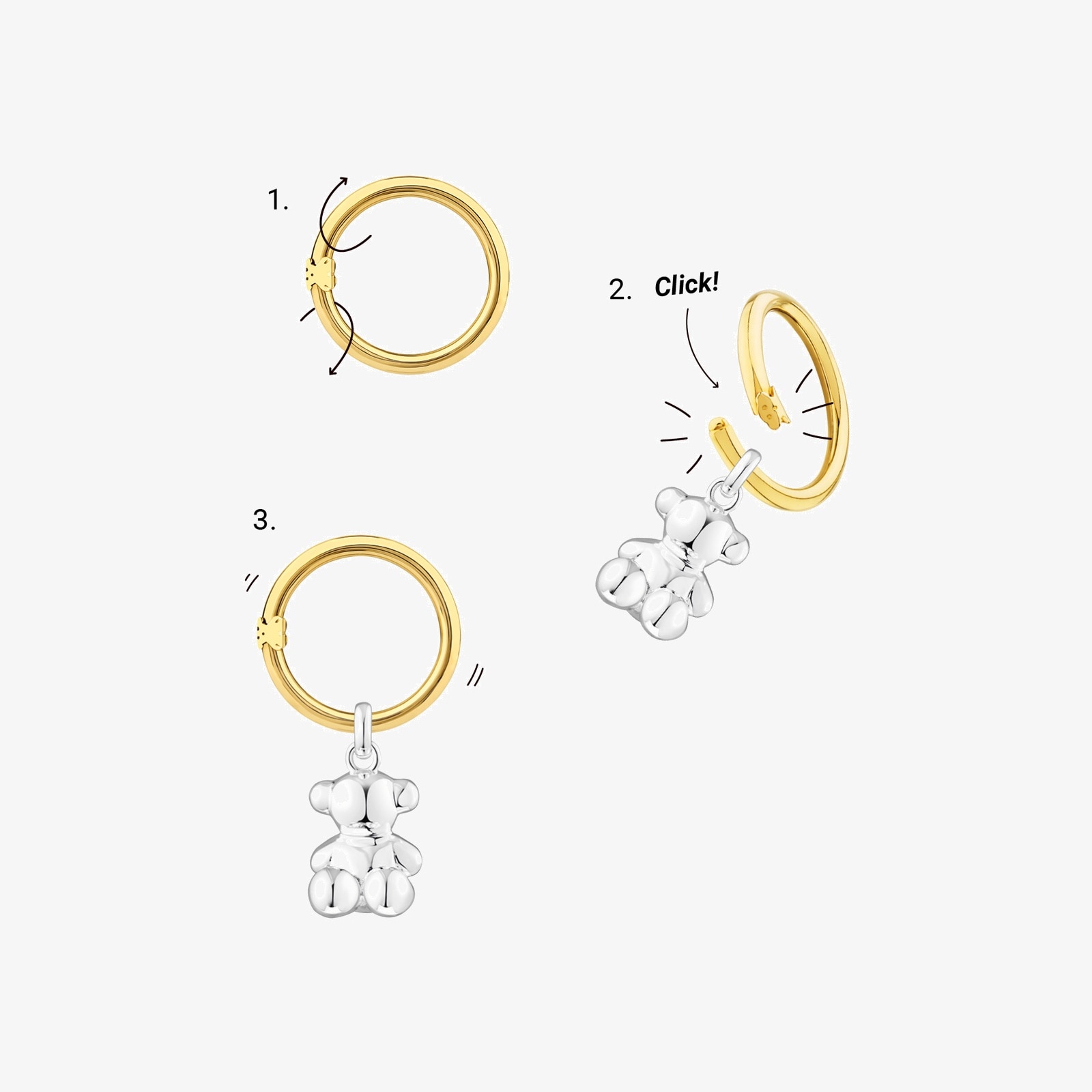 Hold Silver Bear Ring