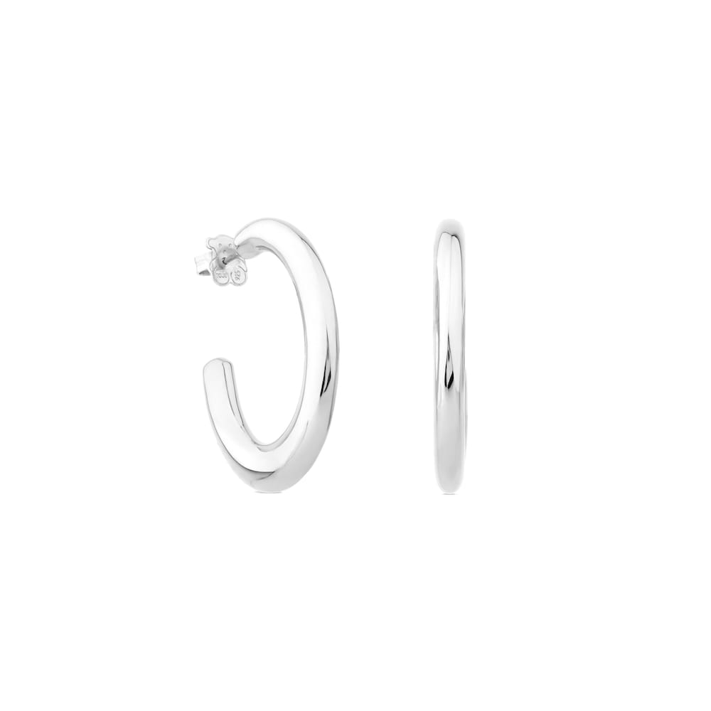 Silver Warm Hoop earrings image number 0