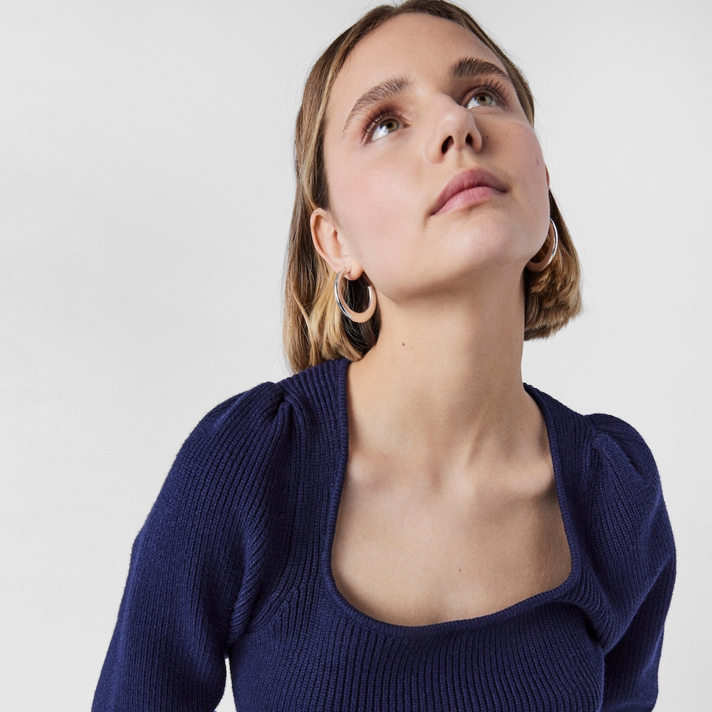 Silver Warm Hoop earrings image number 6