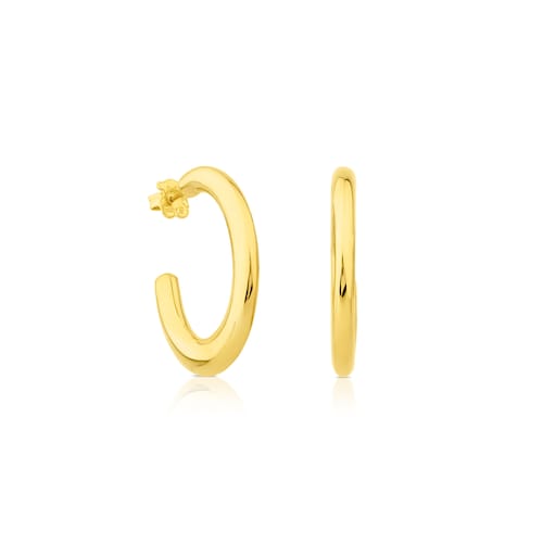 Pendientes aro con baño de oro 18 kt sobre plata Warm