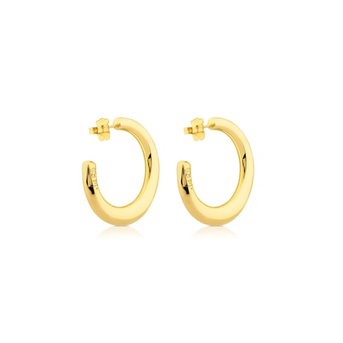 Pendientes aro con baño de oro 18 kt sobre plata Warm