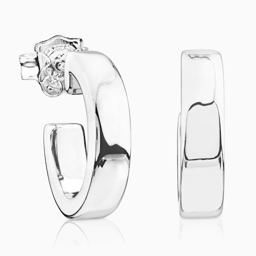 Pendientes aro de plata Lio