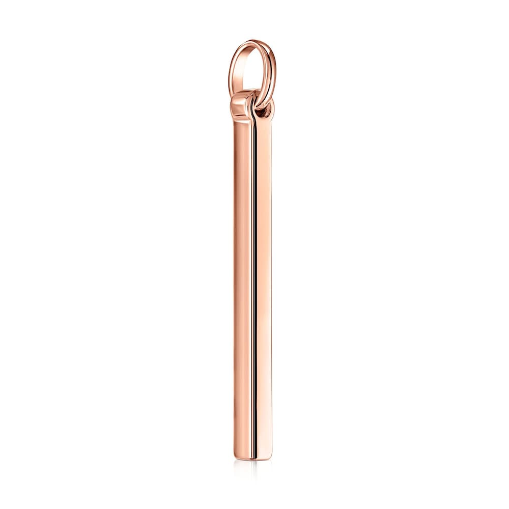 Dije Lio con ba&ntilde;o de oro rosa 18 kt sobre plata