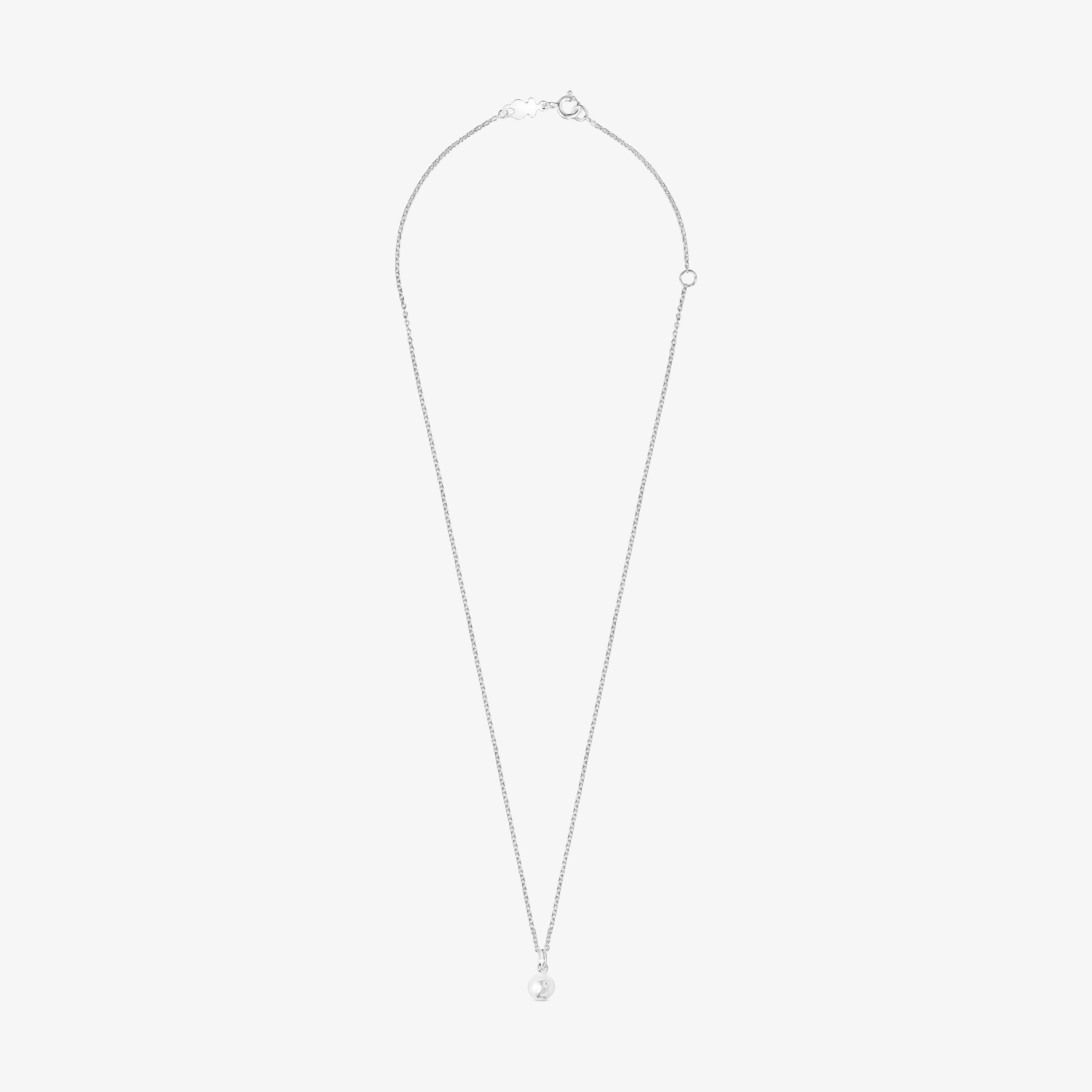 Silver and Pearl Icon Pearl Necklace