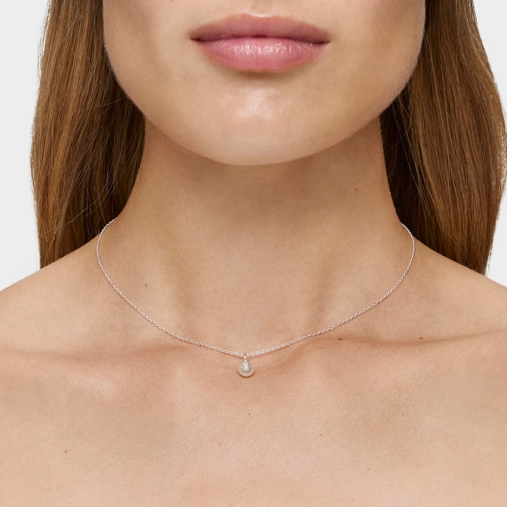 Collar Icon Pearl de plata y perla