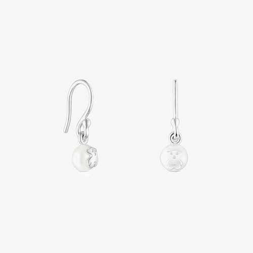Aretes cortos Icon Pearl de plata y perla