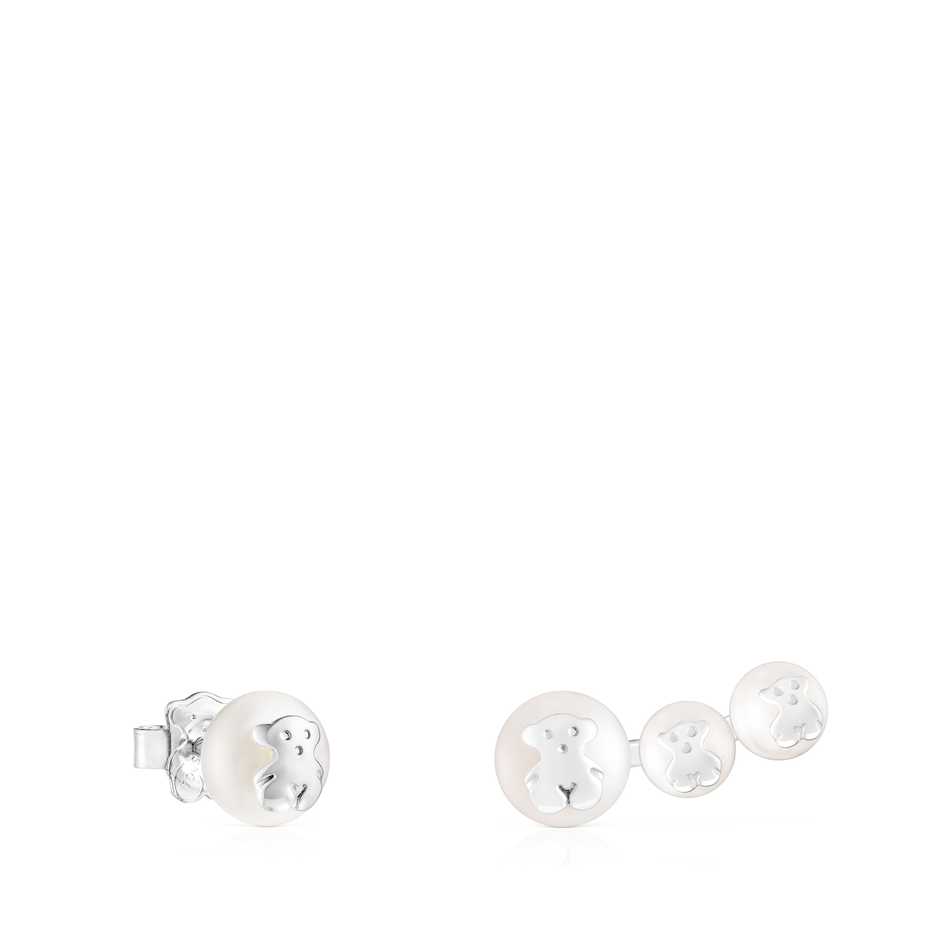 Pendientes de plata y perlas Icon Pearl image number 0