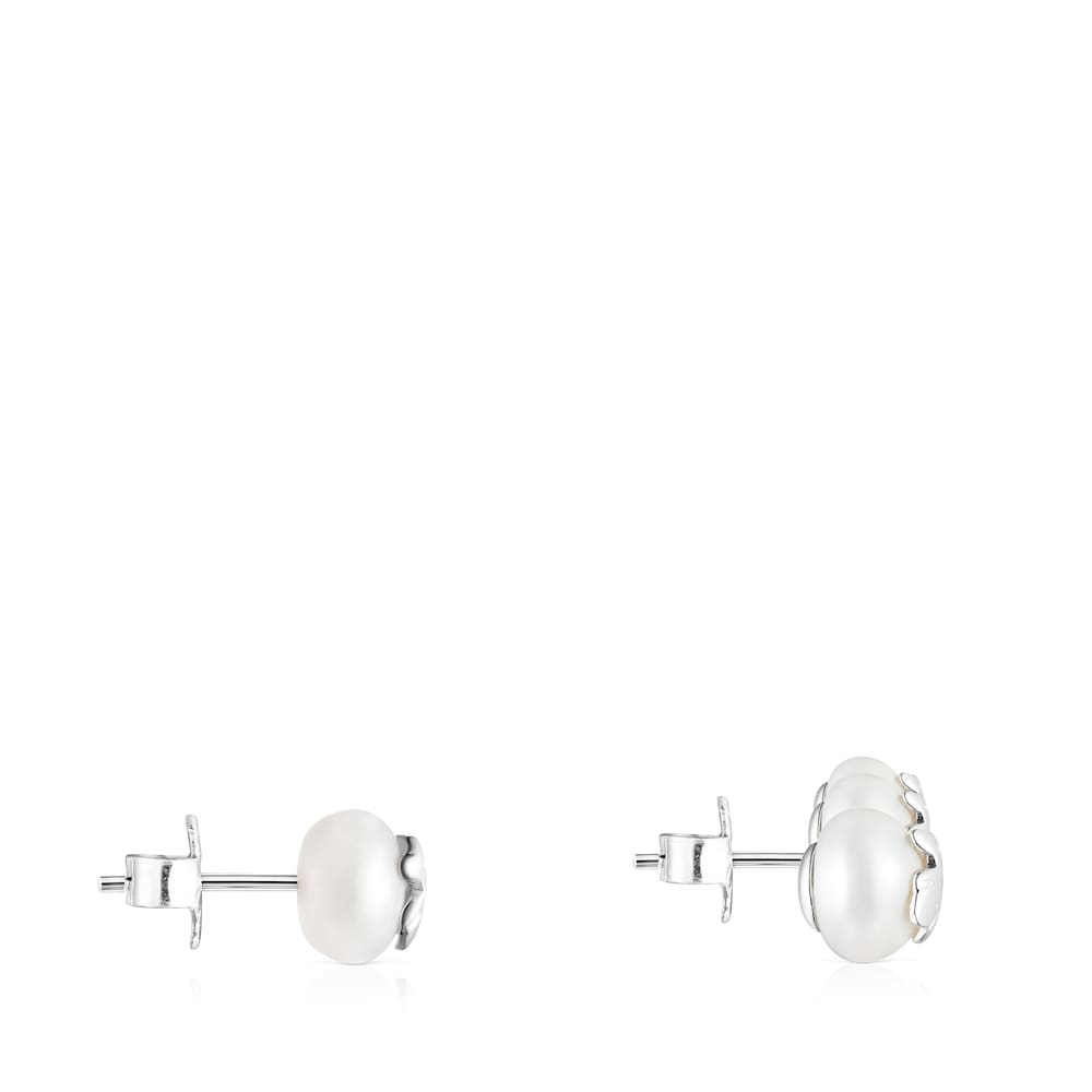 Pendientes de plata y perlas Icon Pearl image number 1