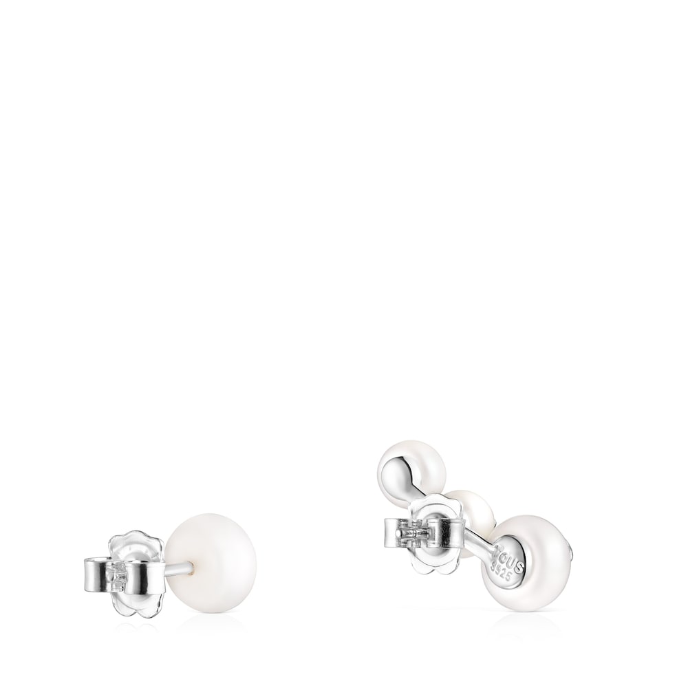 Pendientes de plata y perlas Icon Pearl image number 2