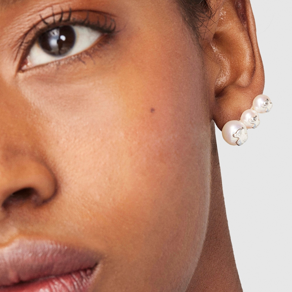 Pendientes de plata y perlas Icon Pearl image number 7