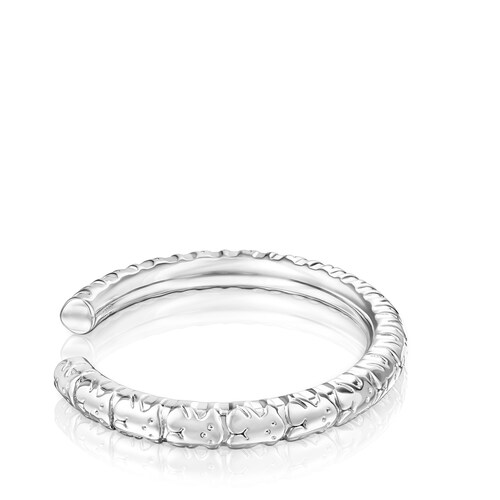 Otwarta bransoletka Tous Straight XL ze srebra