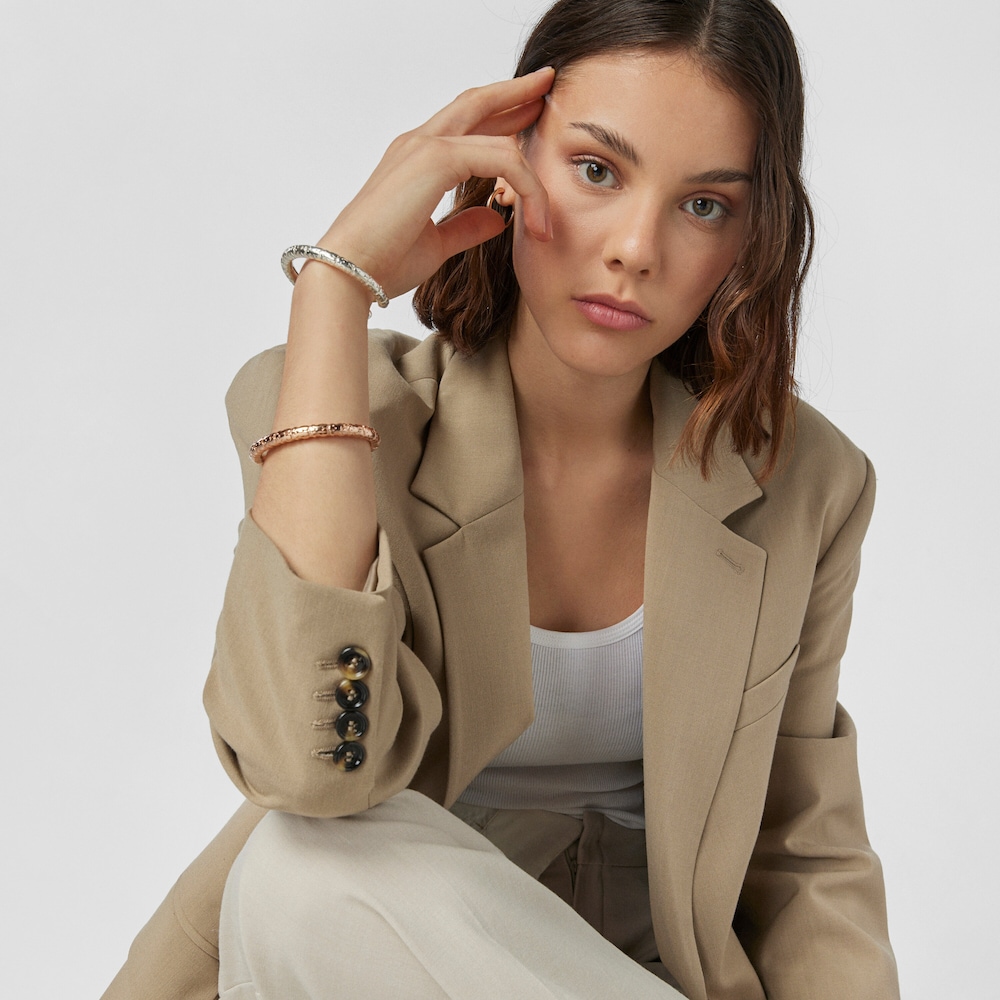 Strieborn&yacute; n&aacute;ramok TOUS Straight XL