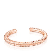 Pulsera con baño de oro rosa 18 kt sobre plata Straight XL