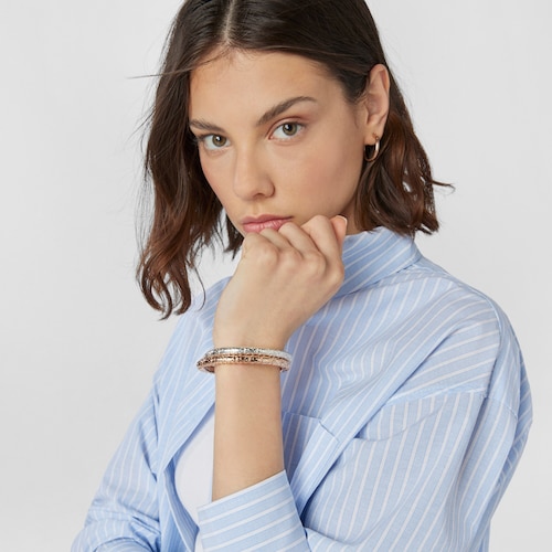Rose Silver Vermeil Straight XL Bracelet