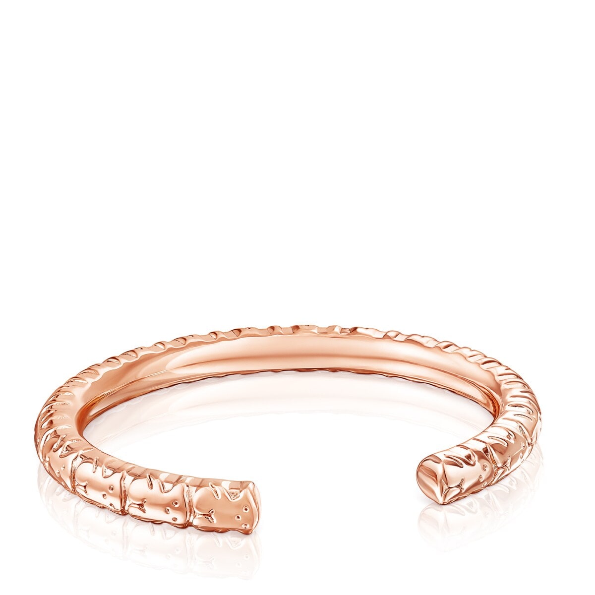 Pulsera con baño de oro rosa 18 kt sobre plata Straight XL