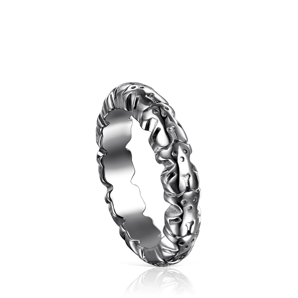 Anillo Straight XL de plata dark silver image number 0