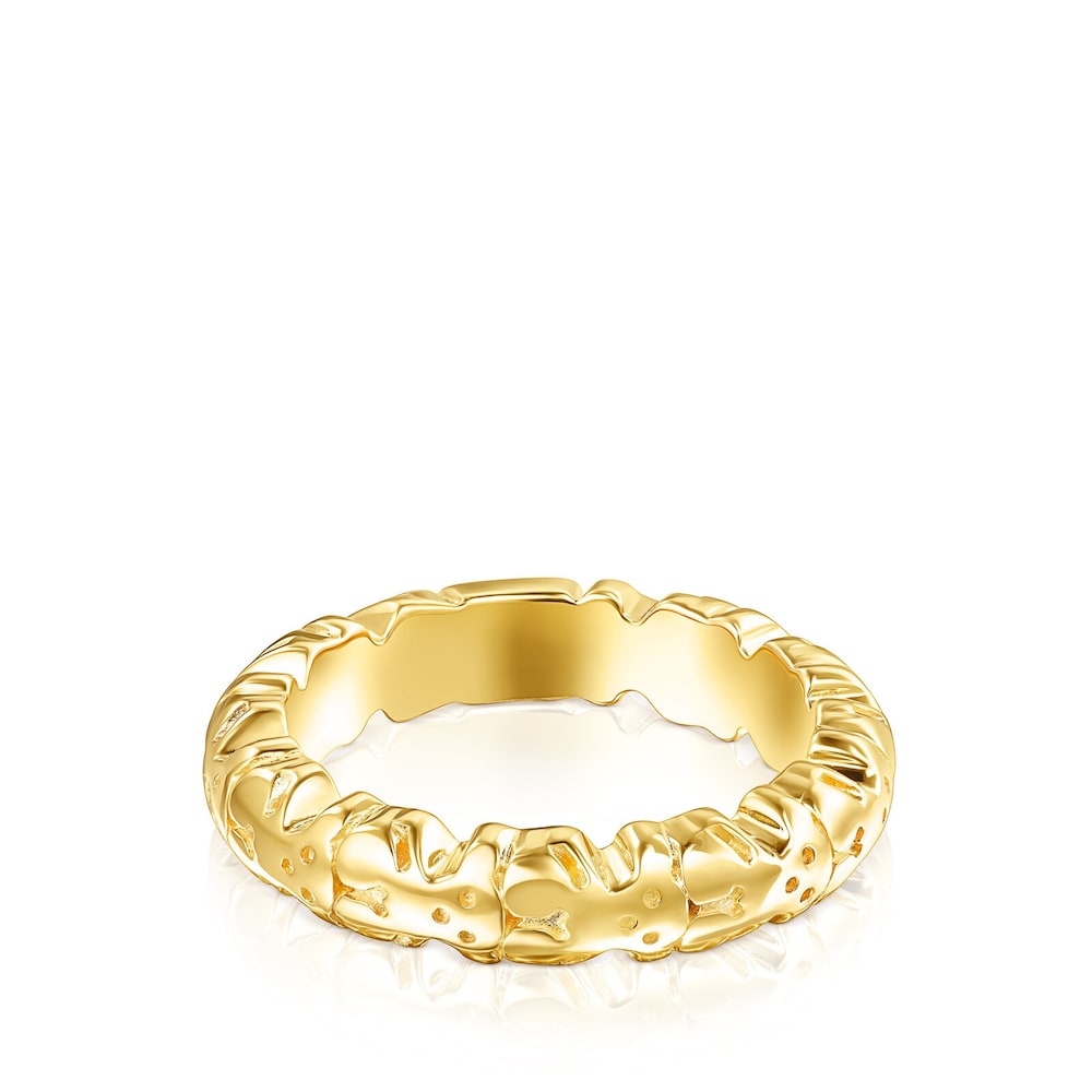 Ring Straight XL aus Vermeil-Silber