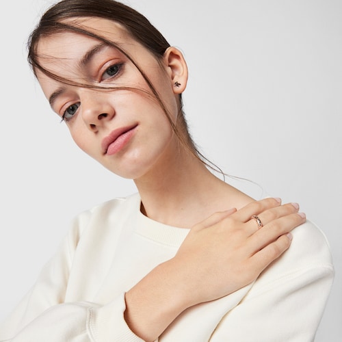 Rose Silver Vermeil Straight XL Ring