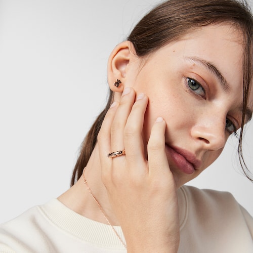Rose Silver Vermeil Straight XL Ring