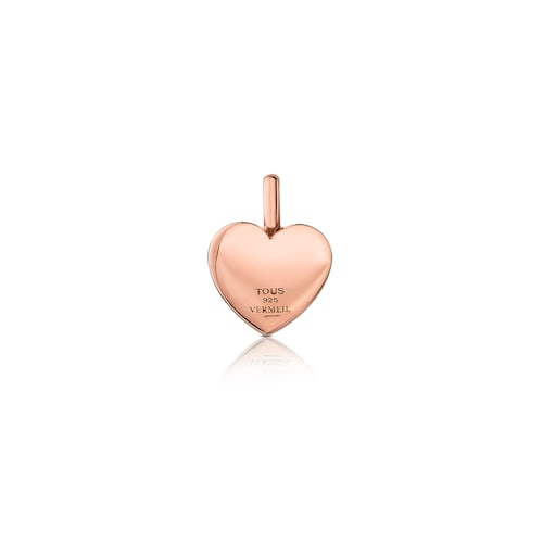 Rose Silver Vermeil Sweet Dolls heart Pendant