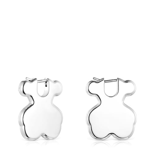 Short Silver TOUS Sweet Dolls bear earrings. 2,7cm. image number 0