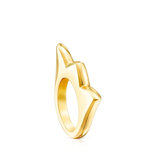 Anillo New Sweet Dolls tulipa con ba&ntilde;o de oro 18 kt sobre plata