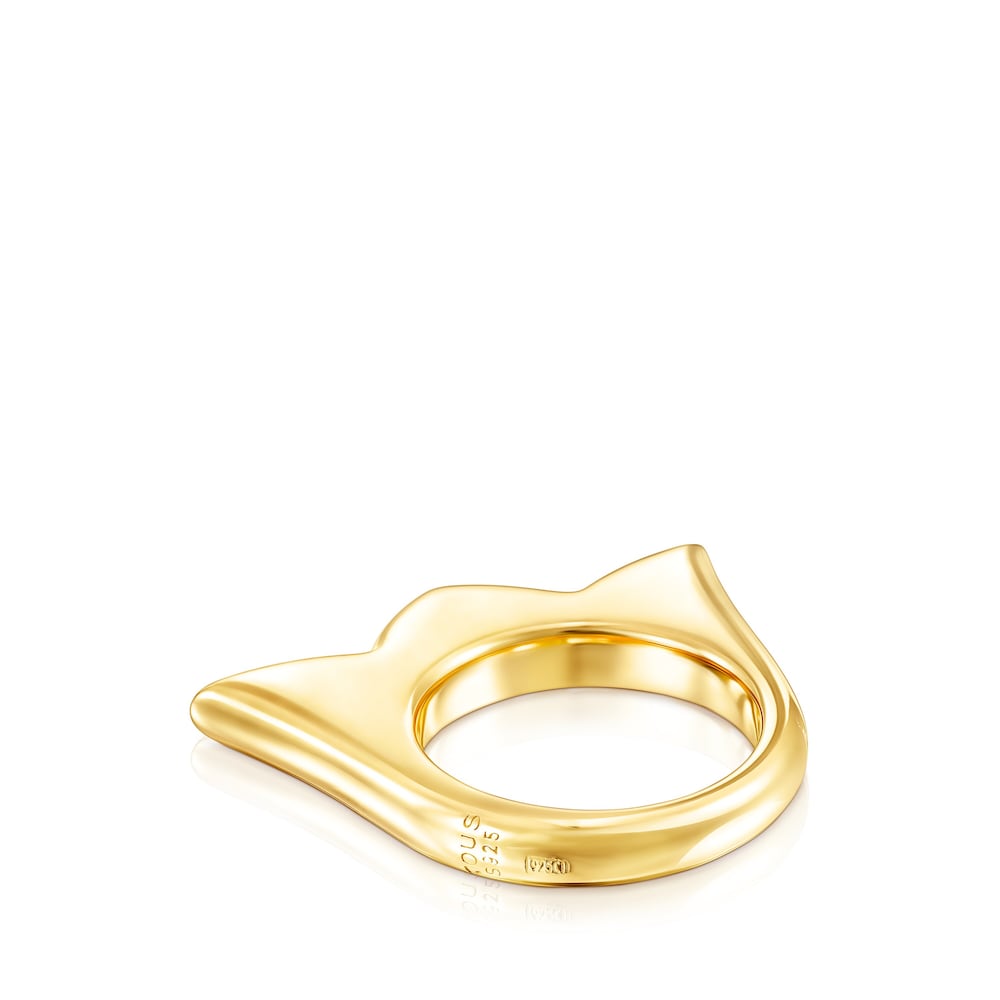 Anillo New Sweet Dolls tulipa con ba&ntilde;o de oro 18 kt sobre plata