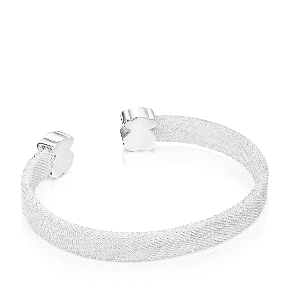 Pulsera de plata y cuarzo turmalinado Mesh Color