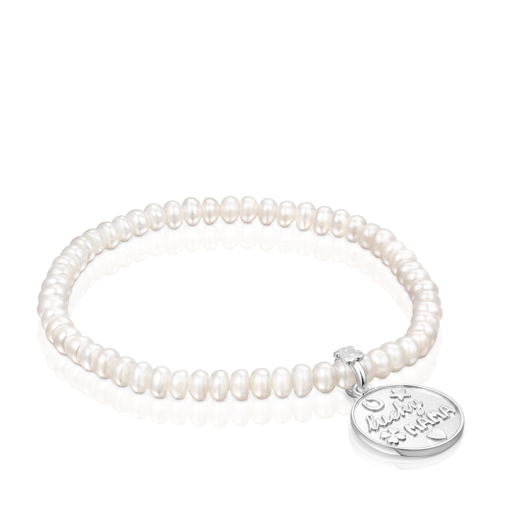 TOUS Good Vibes Mama Bracelets set with Carnelians and Pearls
