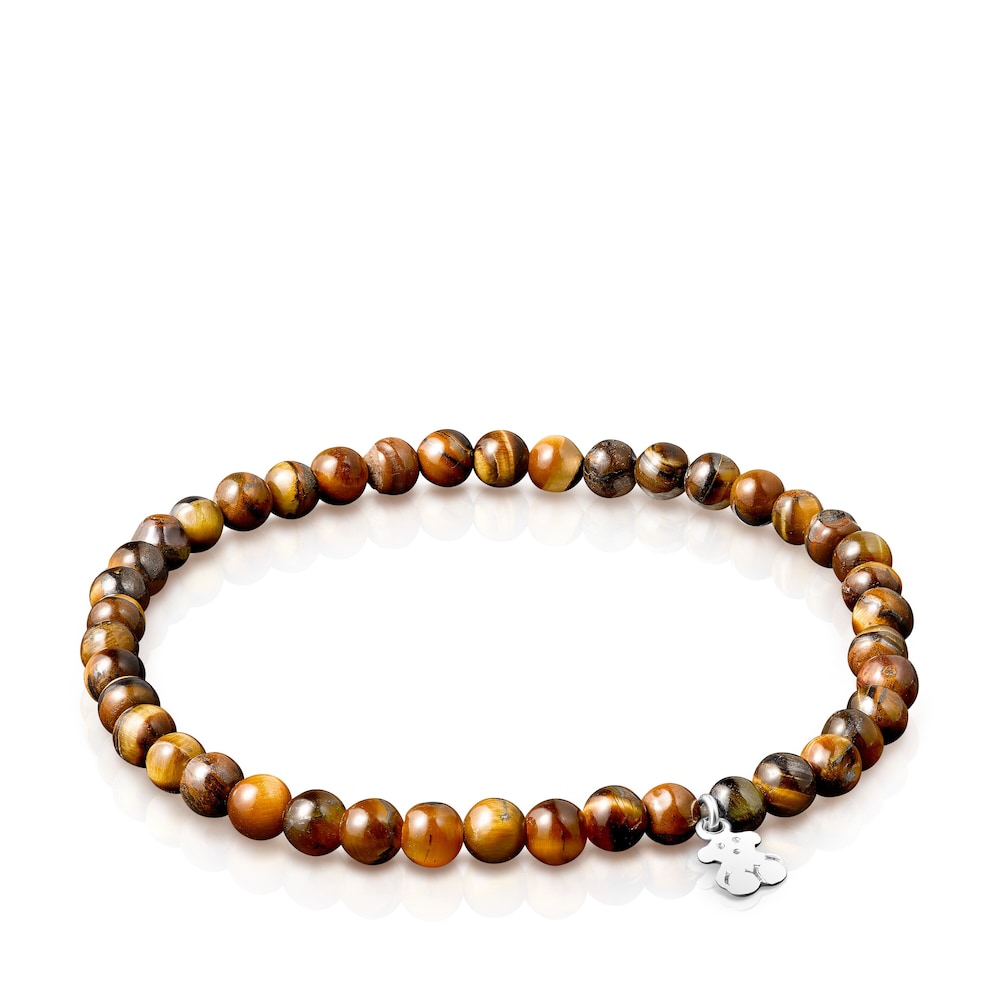 TOUS Good Vibes Mama Bracelets set with Tiger’s Eye and Pearls
