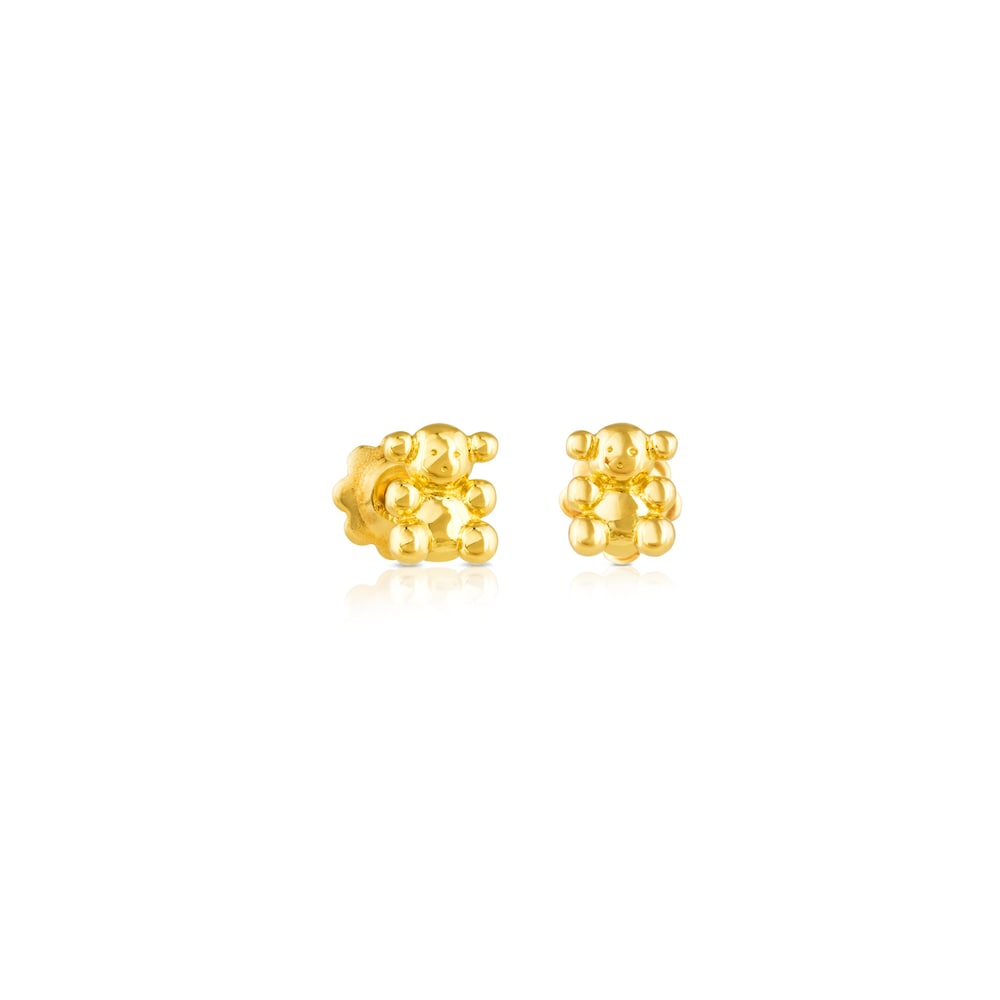 Pendientes Bubble Bear de Oro