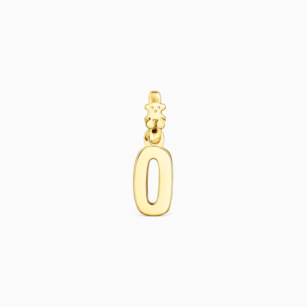 18K gold vermeil Numbers number 0 Pendant