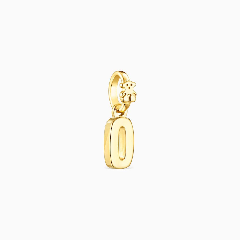 18K gold vermeil Numbers number 0 Pendant