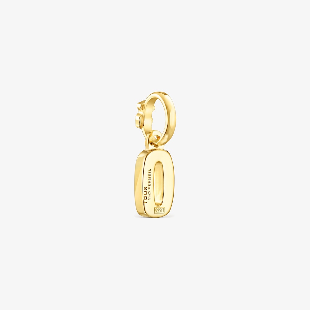 18K gold vermeil Numbers number 0 Pendant