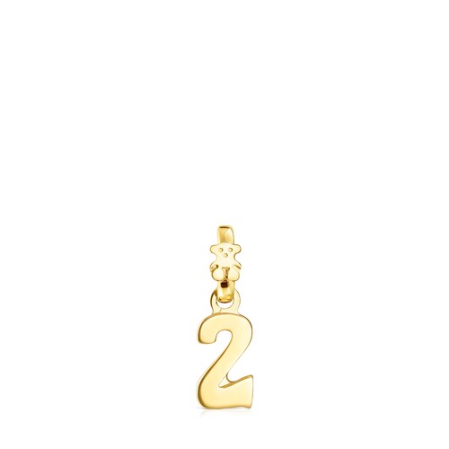 Silver Vermeil Numbers number 2 Pendant image number 0