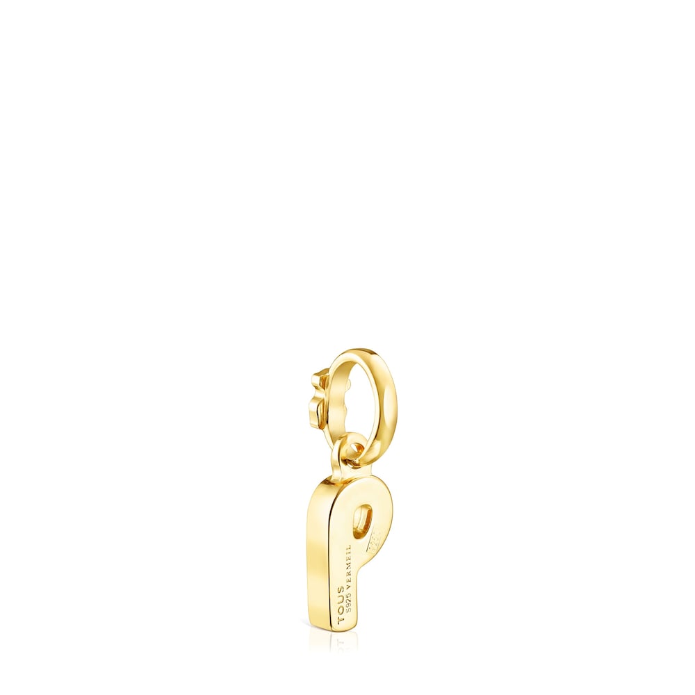 18K gold vermeil Numbers number 9 Pendant