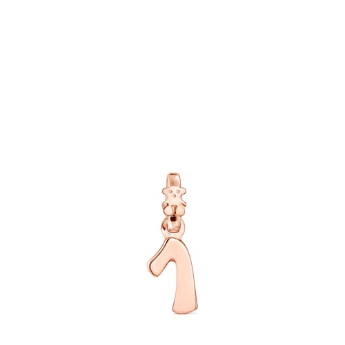 Rose Silver Vermeil Numbers number 1 Pendant