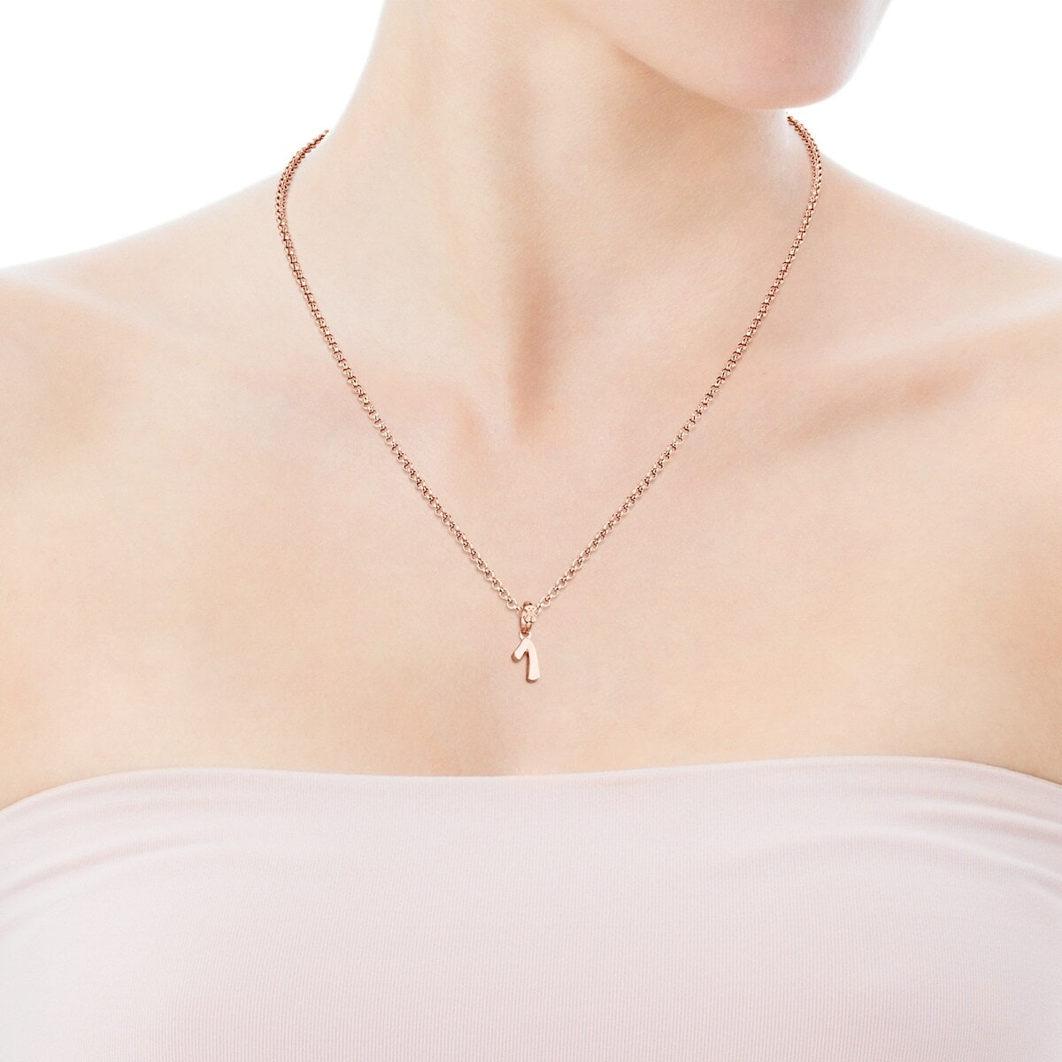 Rose Silver Vermeil Numbers number 1 Pendant