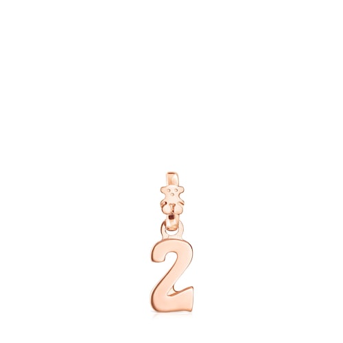 Rose Silver Vermeil Numbers number 2 Pendant